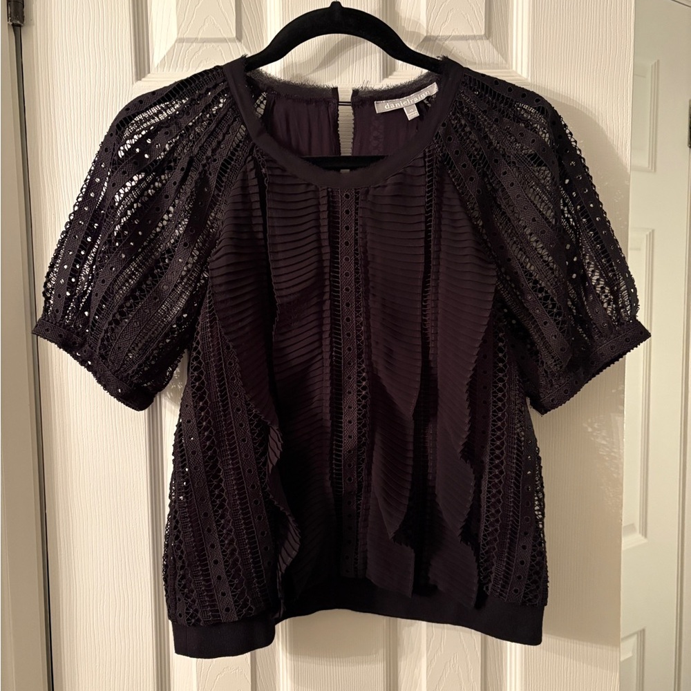 Anthropologie - Daniel Rainn Black Lace Blouse